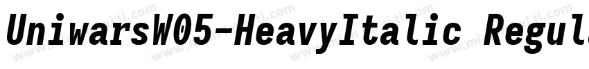 UniwarsW05-HeavyItalic Regular字体转换